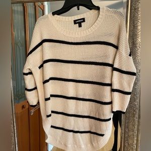 Express black and white stripe sweater - size S